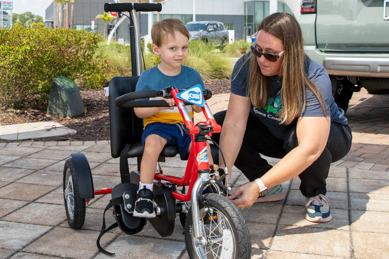 Toddler riding bike